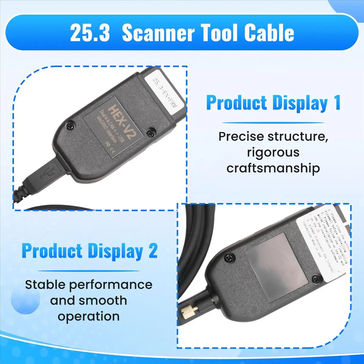 *ABDH Newest VCDS 25.3 VAG Scanner Tool Cable OBD2 Diagnostic HEX V2 Wesheu VCDS VAG COM for Audi SKODA VW Car Peaceful Pleasures Health and Wellness