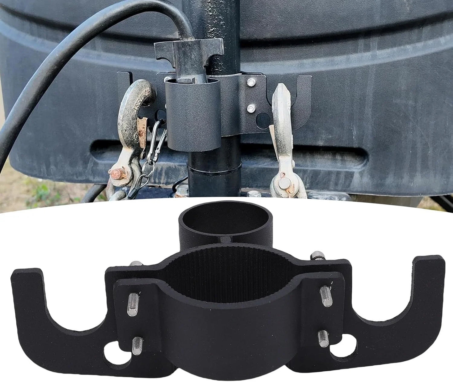 Aluminum Trailer Chain Organizer Robust Hitch Holder Inverted Plug