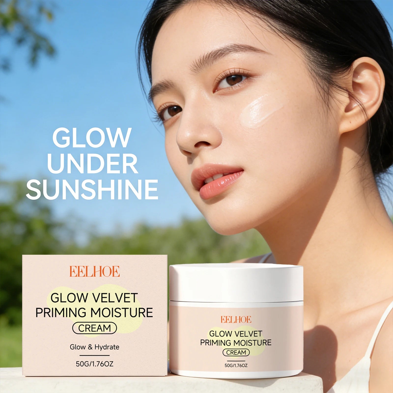 EELHOE Pre-Makeup Moisturizing Cream | Primer & Foundation Base Makeup Primer Cream Peaceful Pleasures Health and Wellness