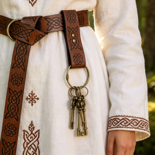 Retro Metal Keychains Circular Rings Cosplay Belts Medieval Clothing Peaceful Pleasures Health and Wellness