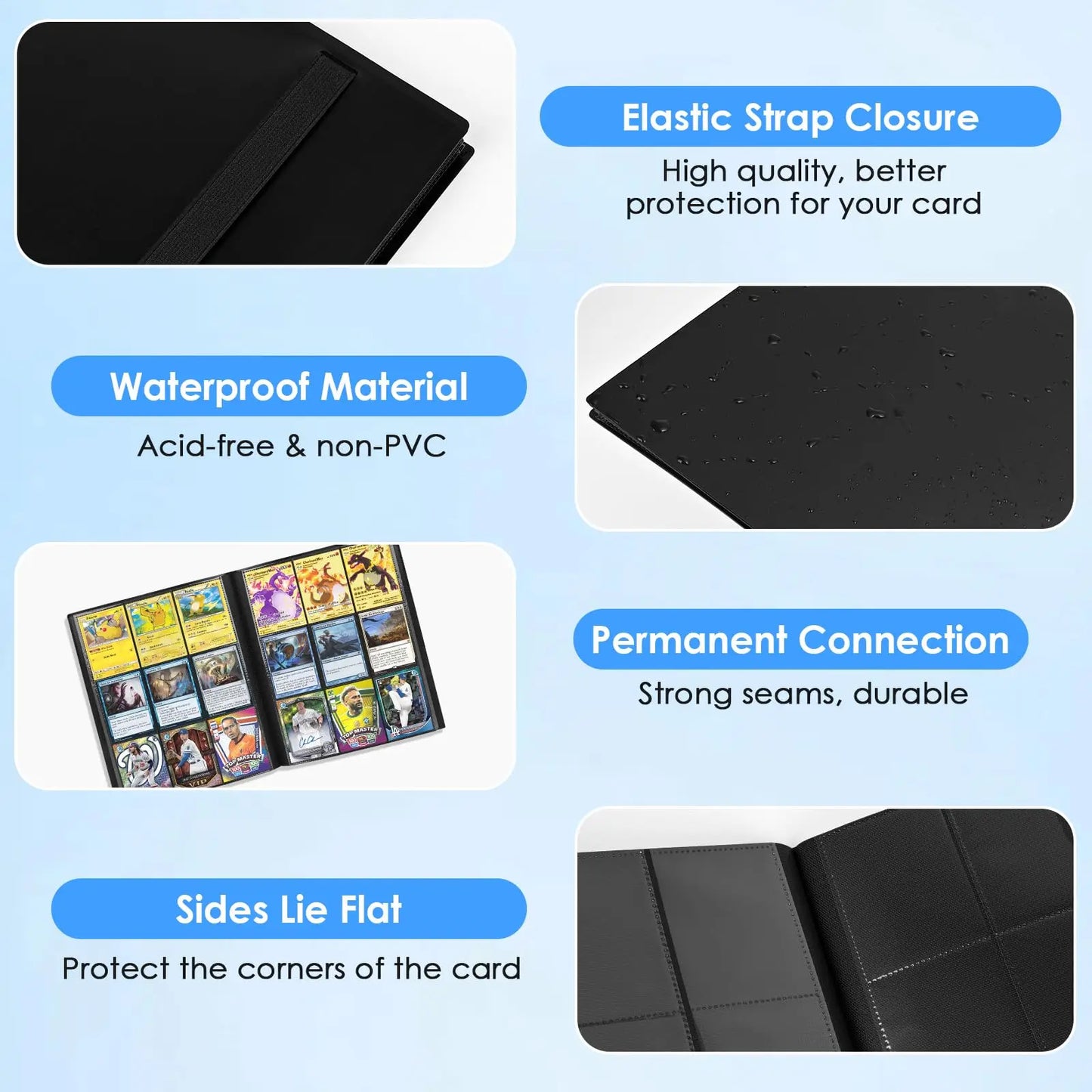 9-Pocket Trading Card Binder – 360 Card Storage Album