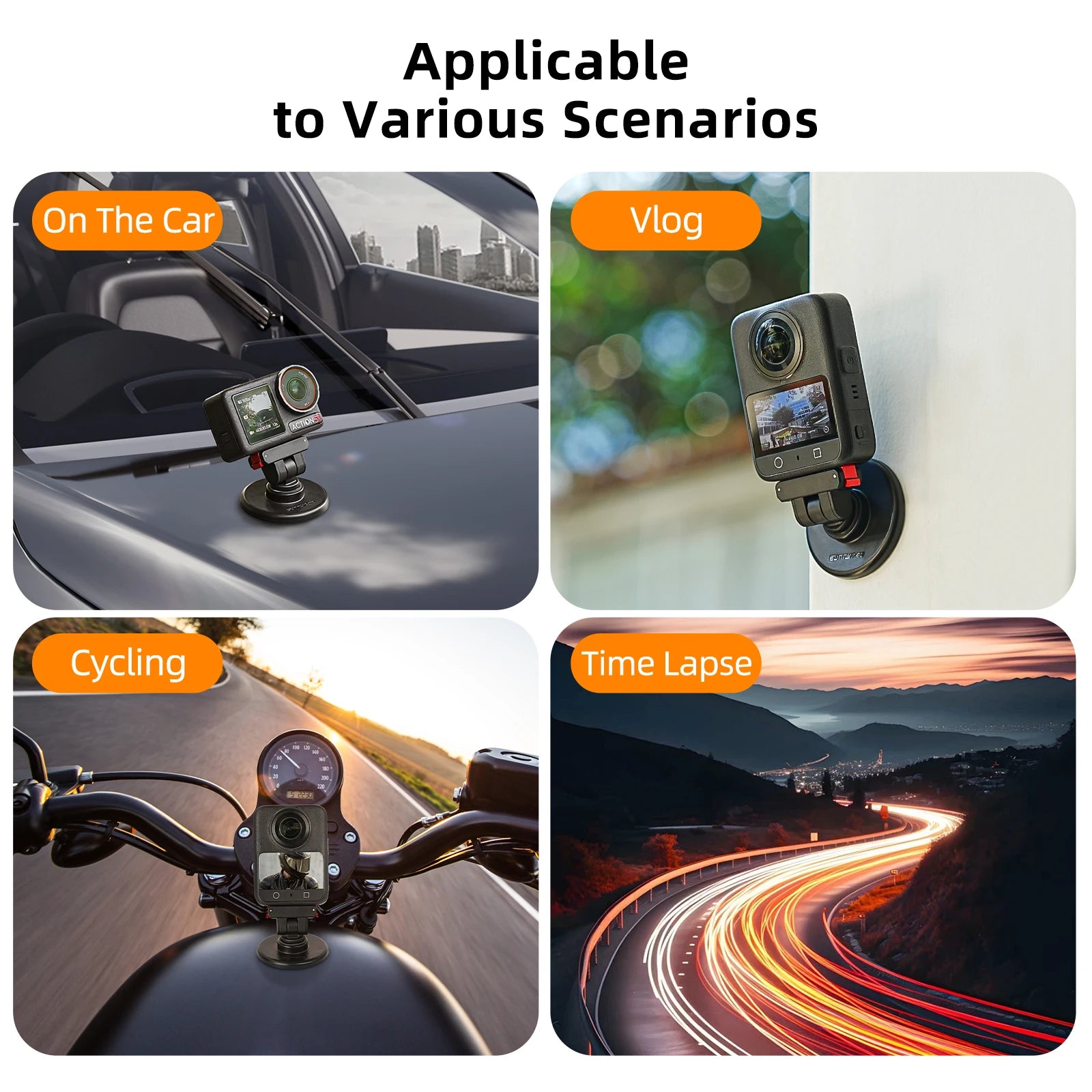 Multi-Functional Magnetic Base+Adapter For DJI OSMO 360 Quick-Release Magnetic Base For Action 5 Pro/4/3/2 Adjustable Base Mount Peaceful Pleasures Health and Wellness