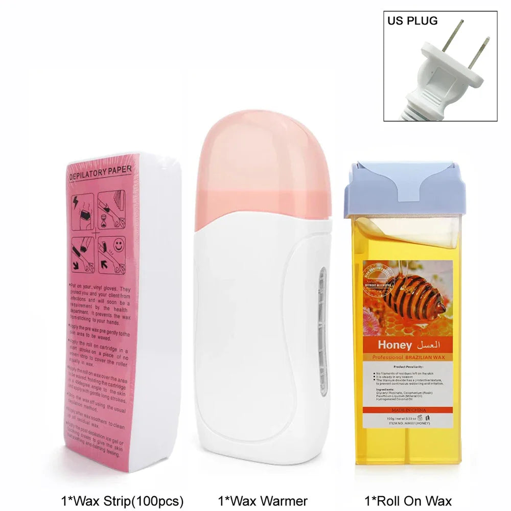 Rose Roll-On Wax Warmer Kit – Electric Hair Removal Set