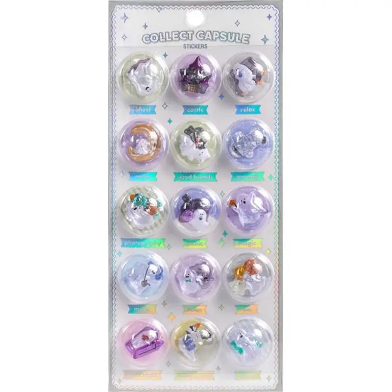 3D Capsule Crystal Kawaii Stickers – DIY Journal & Scrapbook