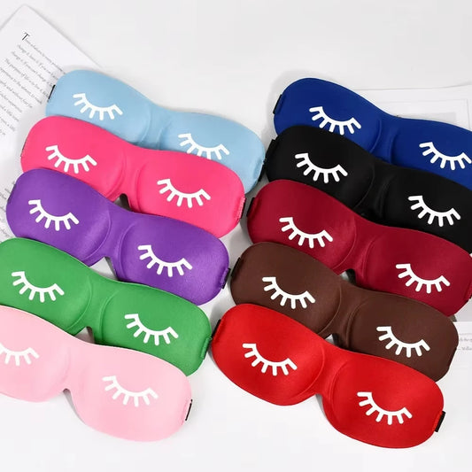 3D Sleep Mask with Eyelashes – Blackout Eye Mask for Travel 3D Sleep Eye Mask Peaceful Pleasures Health and Wellness Random 1Pc