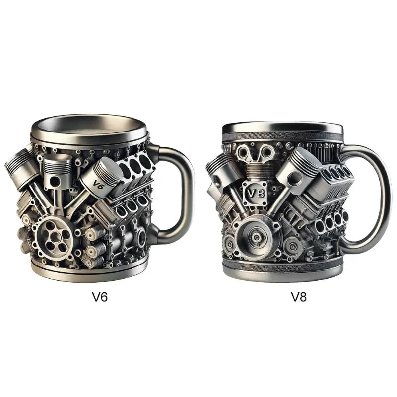 Interesting creative 450ml coffee cup ornament engine cup engine mug suitable for car enthusiasts as a gift Peaceful Pleasures Health and Wellness