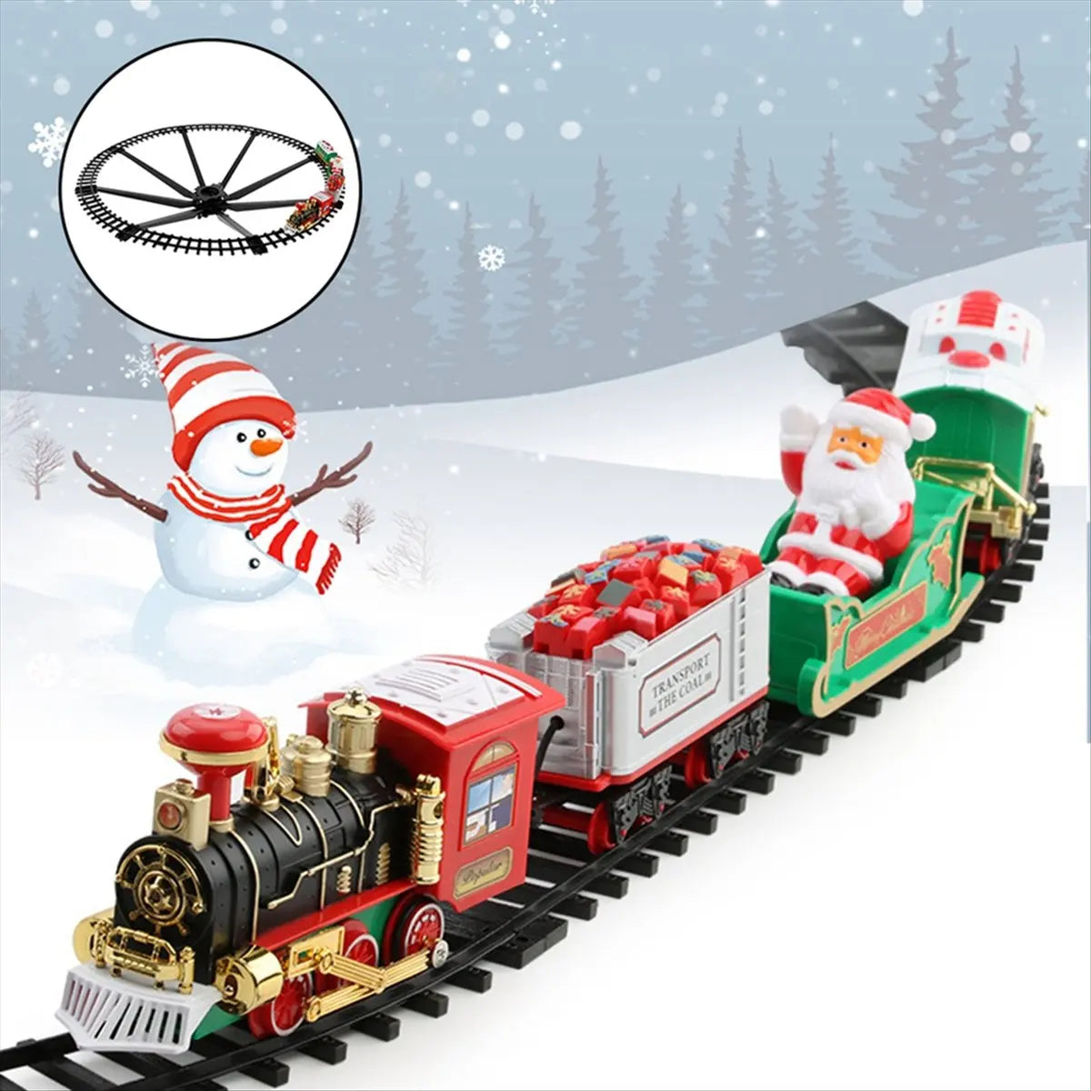 Christmas Train Set with Lights & Track – Kids Holiday Toy Peaceful Pleasures Health and Wellness