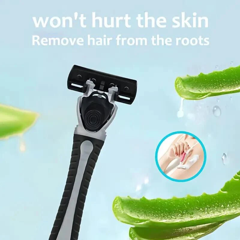 6-Layer Manual Safety Razor | Stainless Steel Reusable Blade