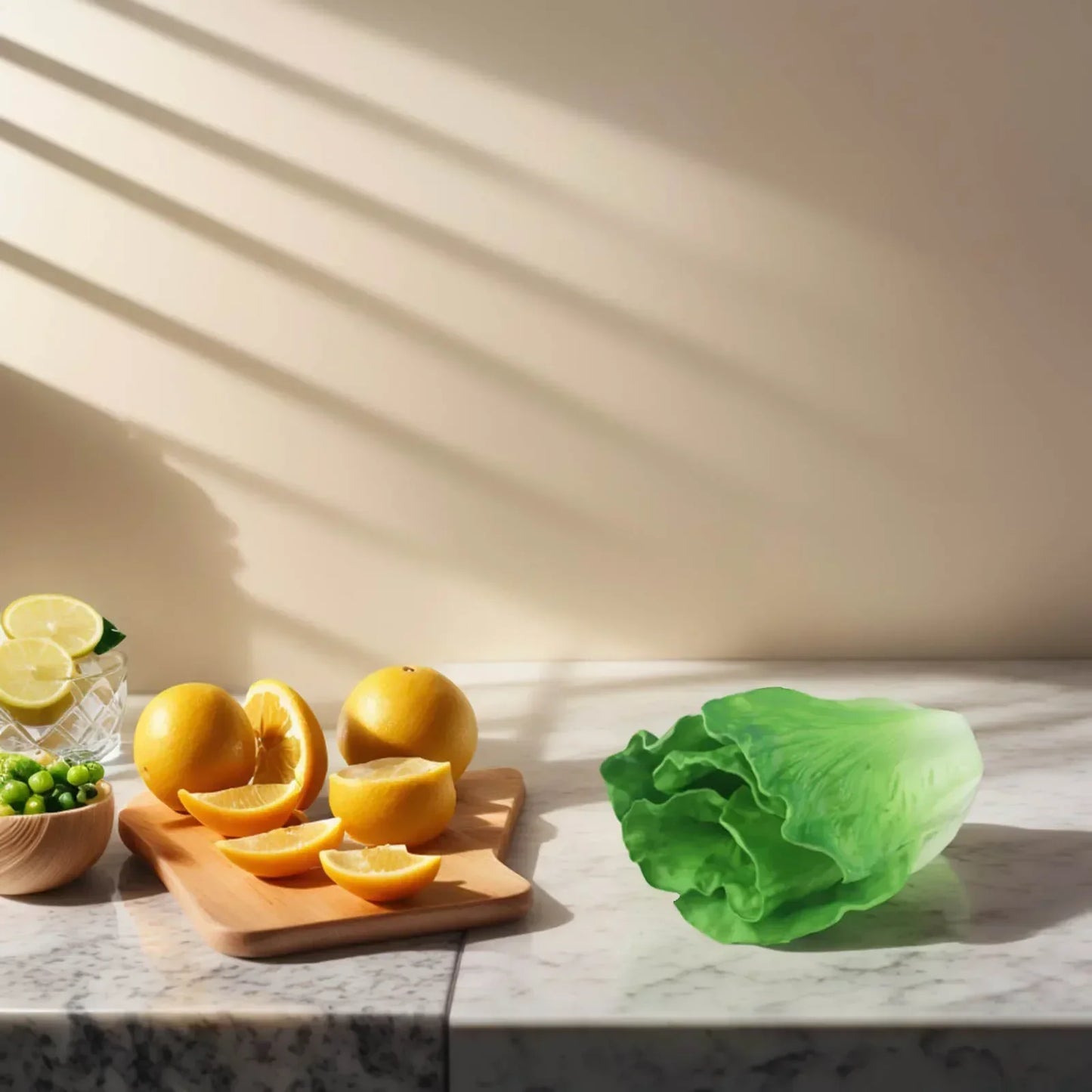Realistic Fake Lettuce PU Simulation Vegetable Decoration