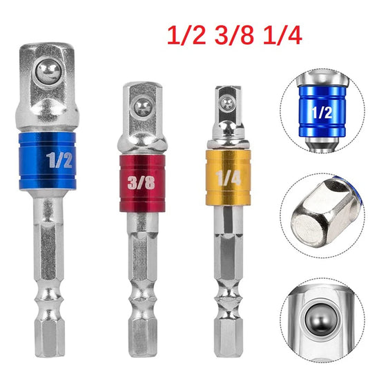 Hex Shank Drill Socket Adapter Impact Driver Square Bits Bar Peaceful Pleasures Health and Wellness