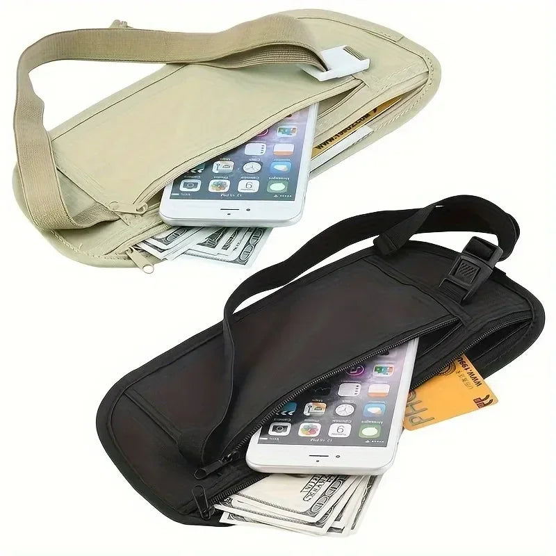 Invisible Running Waist Pack – Travel Money Belt & Passport Bag Travel Waist Pack Peaceful Pleasures Health and Wellness