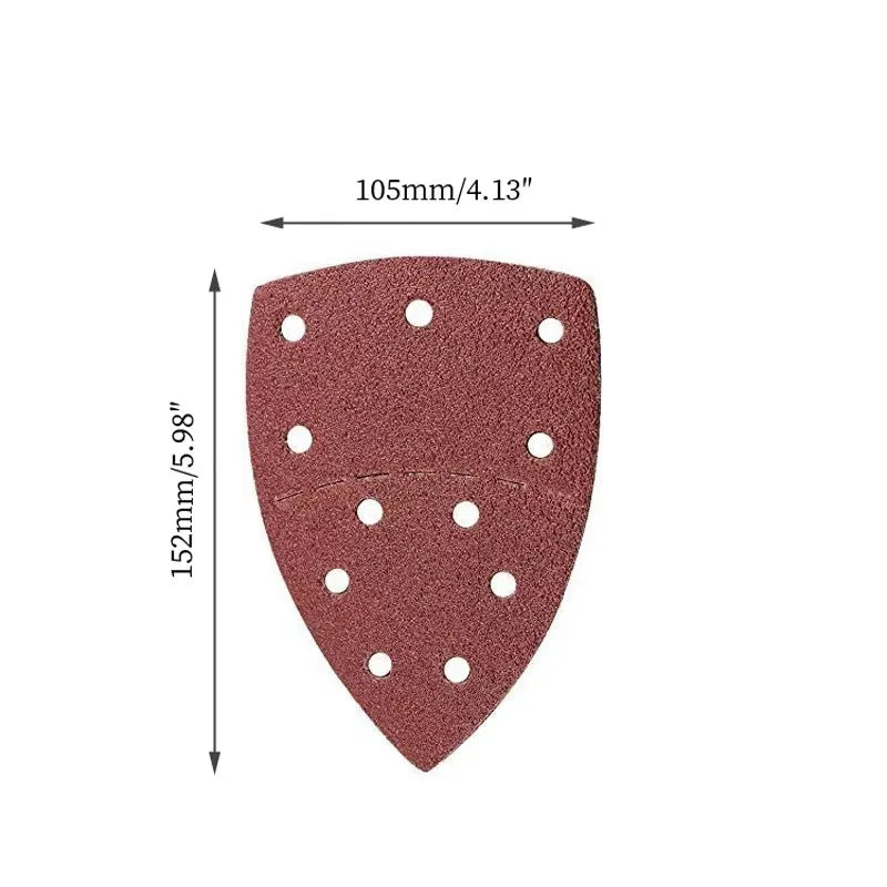 10 20 11-Hole Mouse 40-320 Grits Triangular Sandpaper Detail Sanding