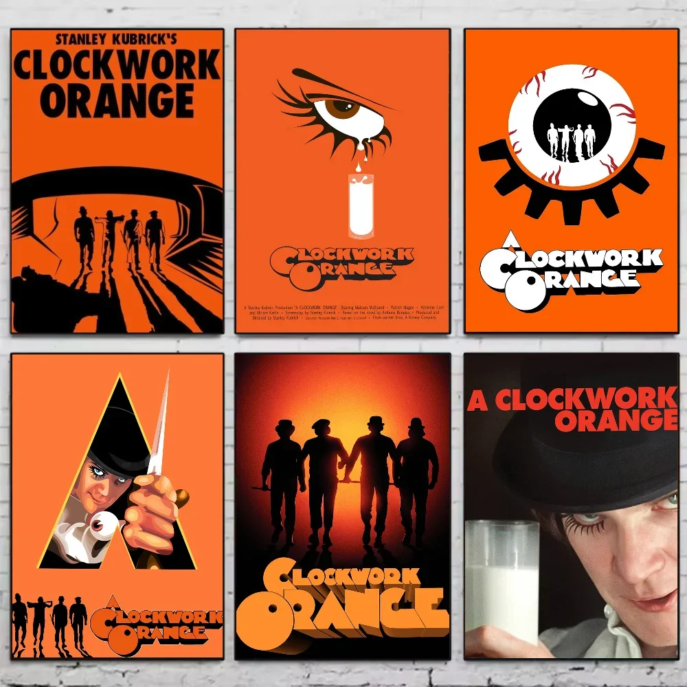 A Clockwork Orange Retro Movie Canvas Wall Art Poster | Unframed