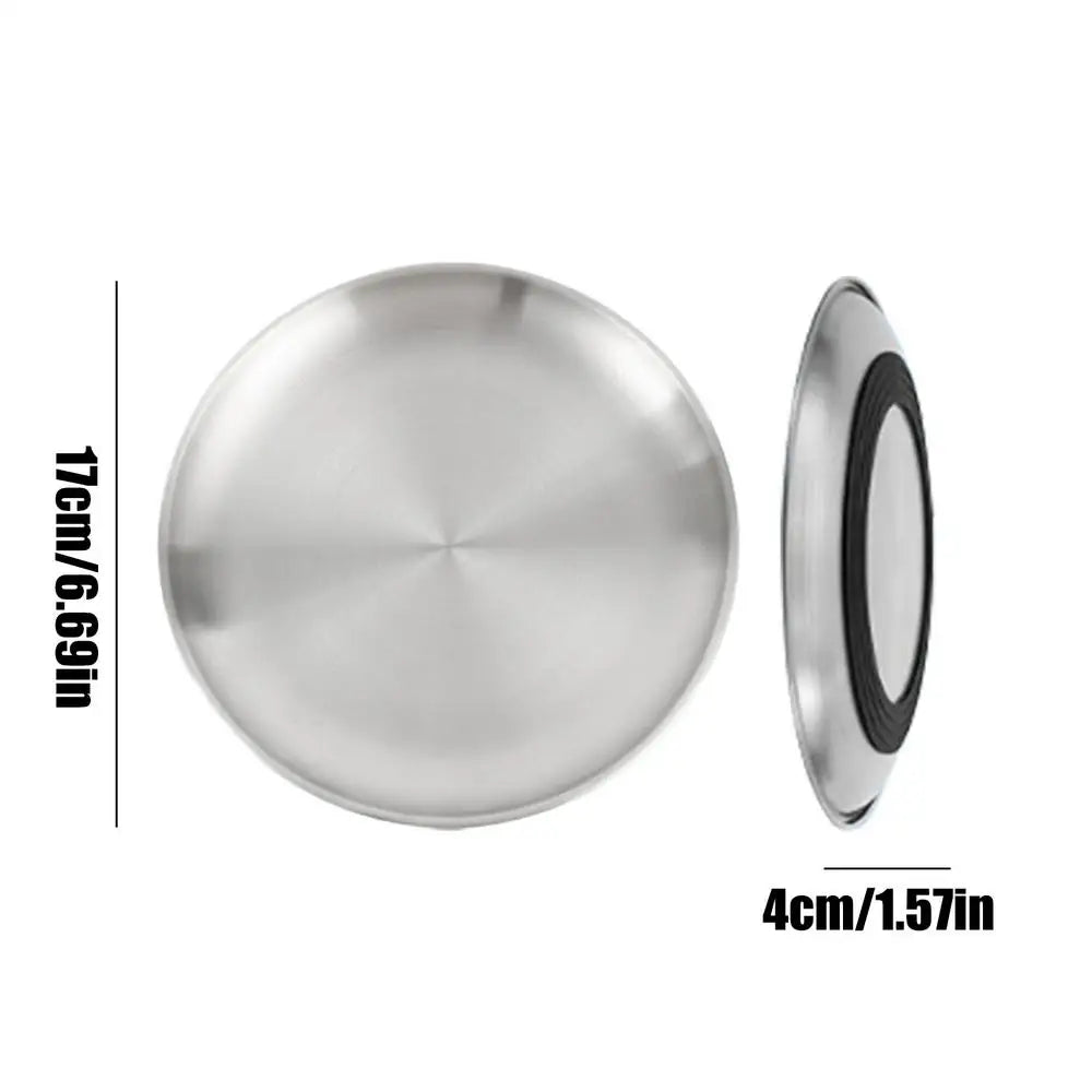 Stainless Steel Cat & Dog Bowl – Non-Slip Wide Shallow Design
