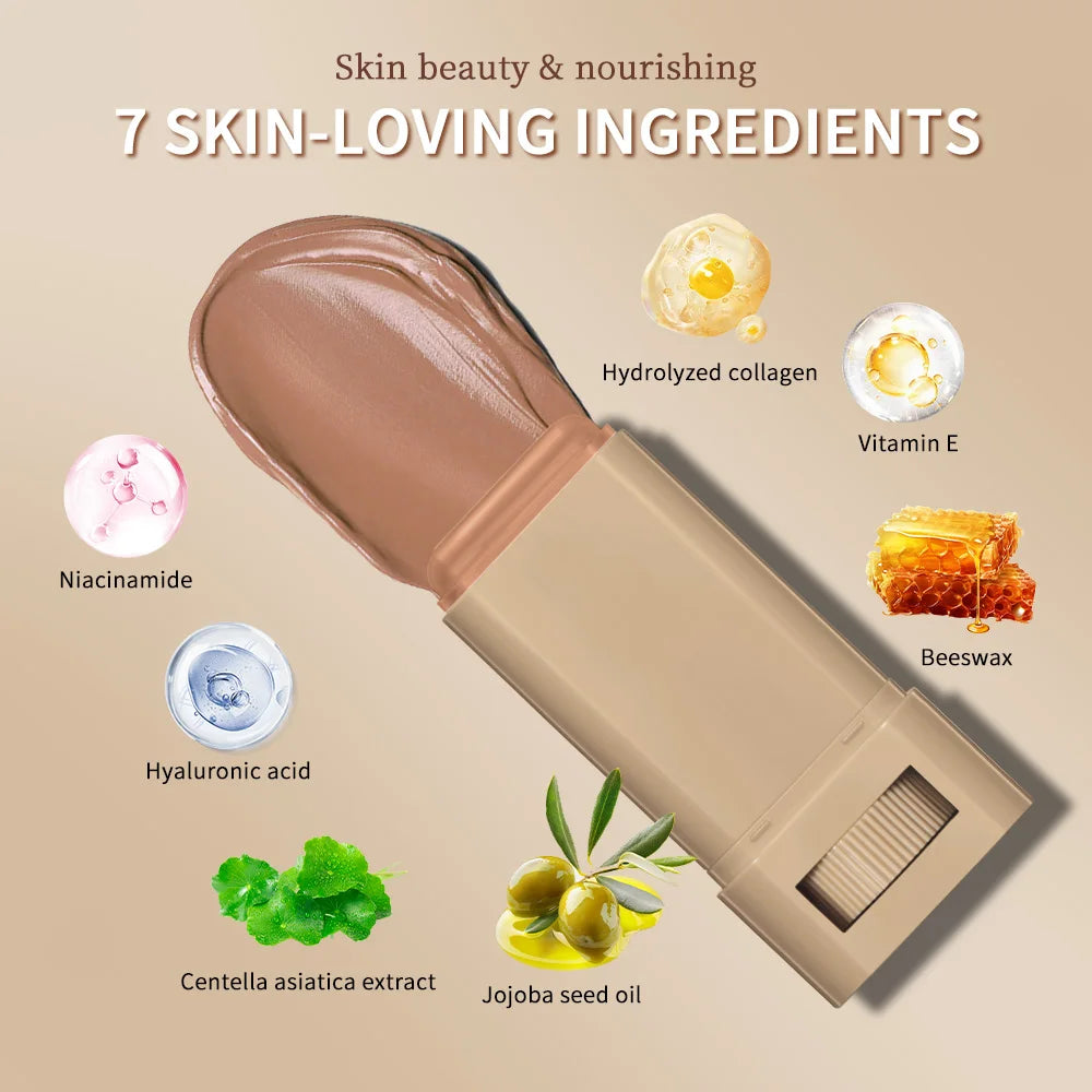 Magic Eraser Foundation Stick Long-wear Lightweight Brighten Stick Face Concealer Blemish Flawless Contouring Beauty Makeup Peaceful Pleasures Health and Wellness