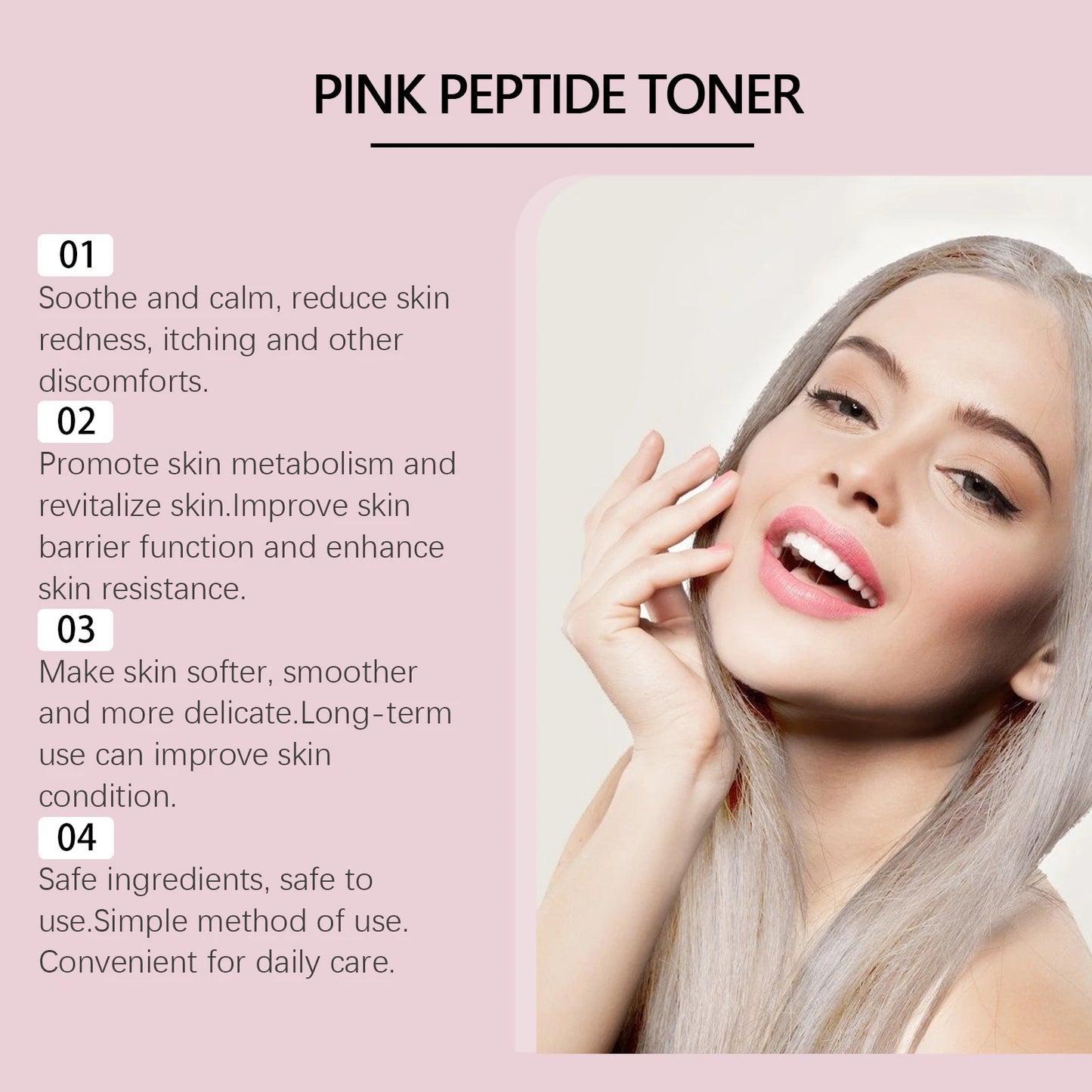 Rose Peptide Toner – Brightening, Hydrating & Soothing 100ml