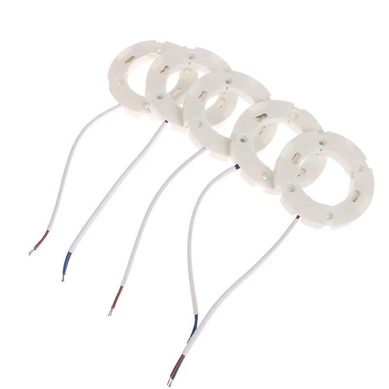 GX53 Lamp Holder Base Fitting with Fly Leads – 5-Pack