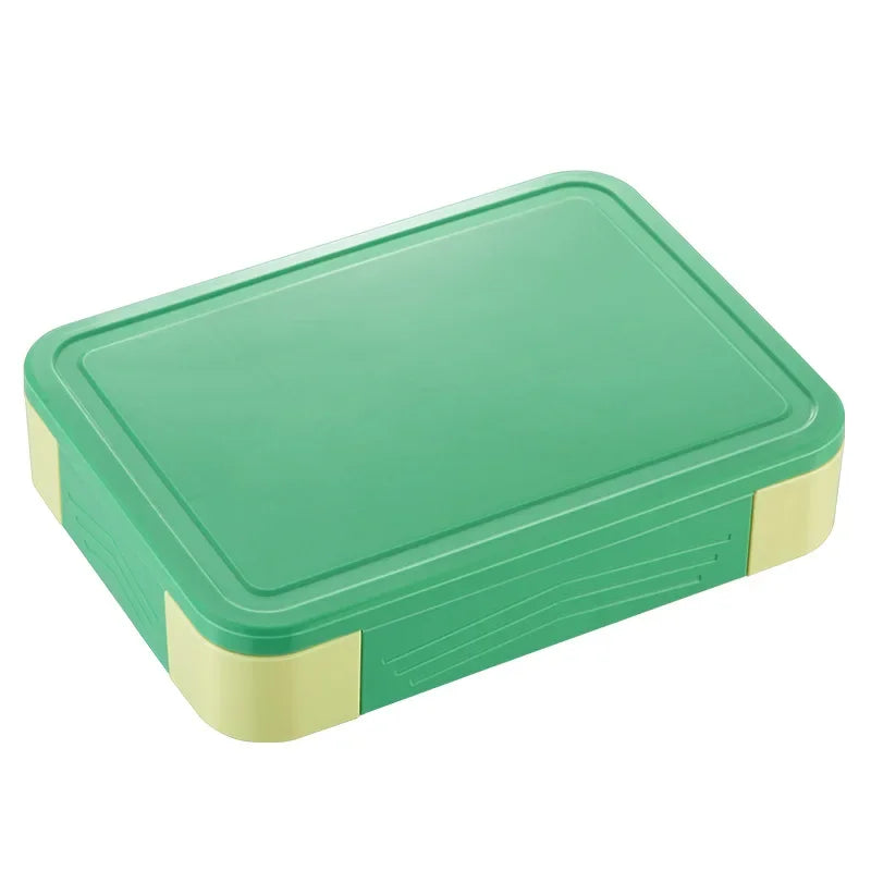 1330ML Bento Box Adult Lunch Containers with 6 Compartment for Adults/Kids/Toddler With Tableware Sauce Lunch Box Peaceful Pleasures Health and Wellness green 5 1|1330ml