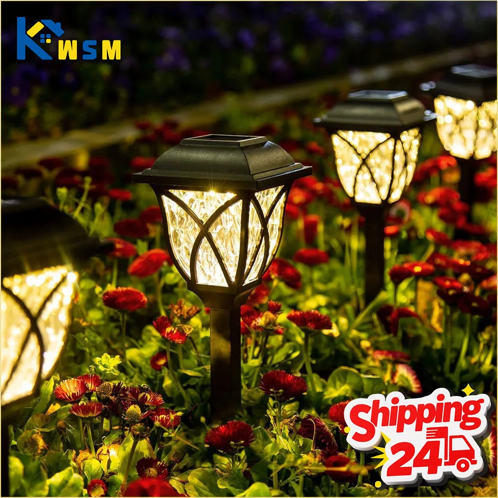 Solar LED Garden Stake Lights – Waterproof Pathway & Lawn Lamps