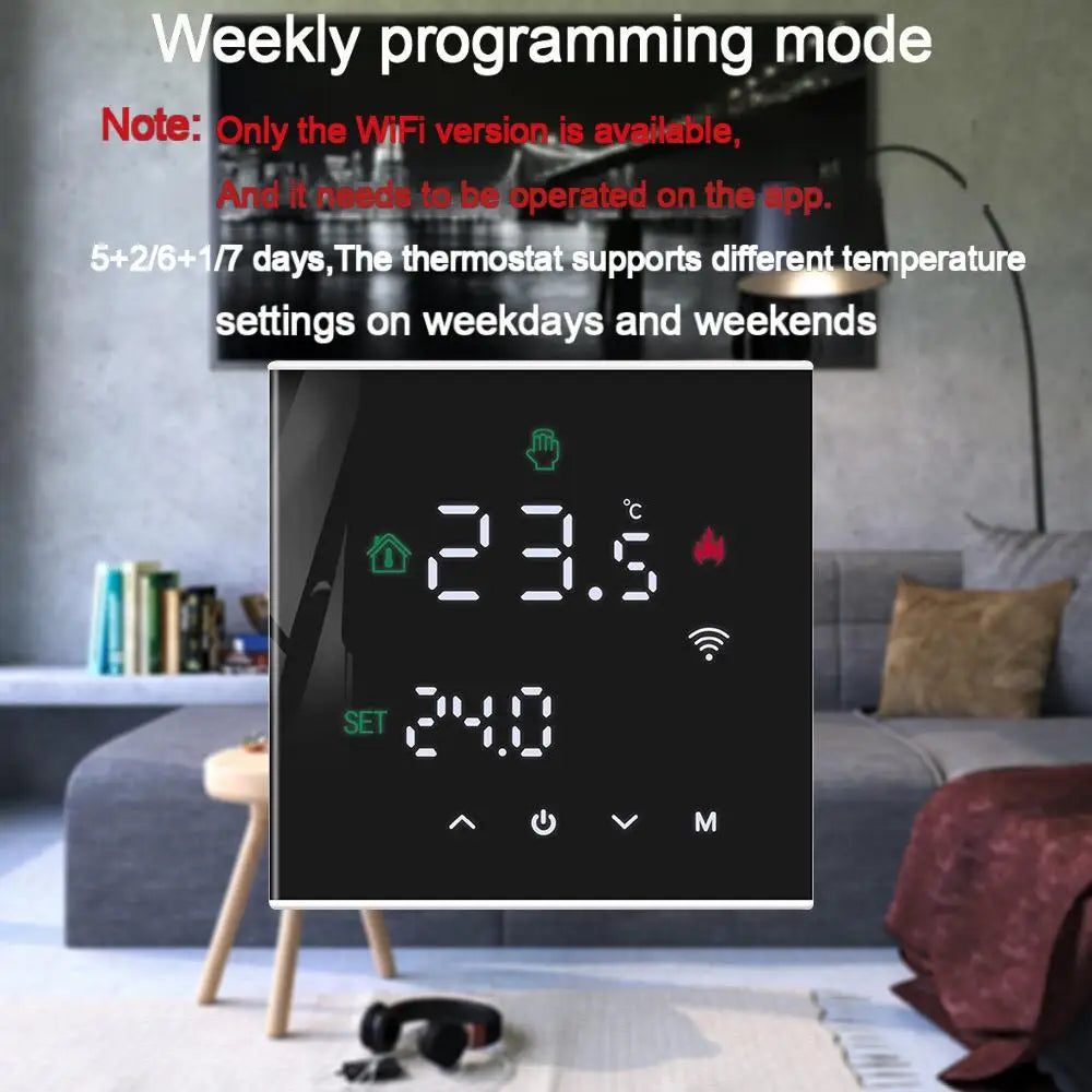 Tuya Thermoregulator WIFI Warm Water Floor Heating Thermostat Electric Heating Temperature Controller For Google Home Alexa Peaceful Pleasures Health and Wellness