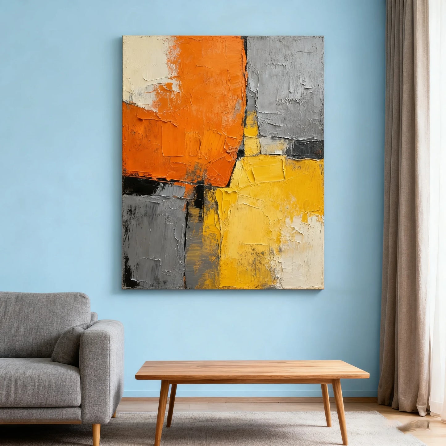 Abstract Texture Thick Painting Knife Painting Living Room Dining Room Kitchen Bedroom Mural Art Hand Painting Peaceful Pleasures Health and Wellness
