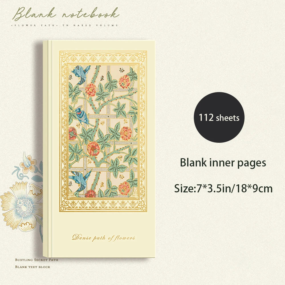 European Retro Notebook Exquisitely Illustrated Aesthetic Diary Thick