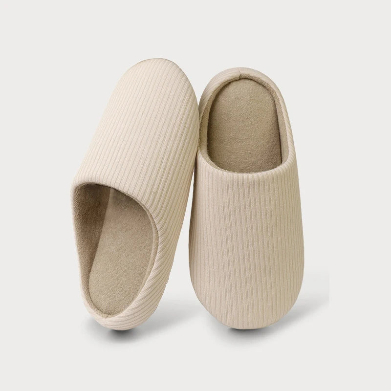 Unisex Winter Plush Fur Slippers – Non-Slip Cozy Indoor Shoes