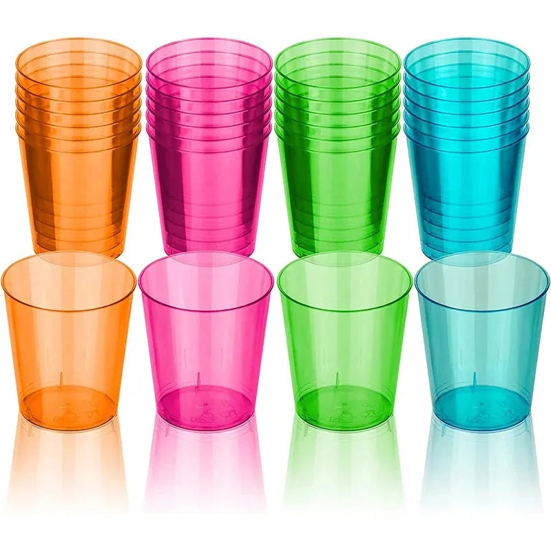 Clear Stackable Disposable Plastic Cups – Party Tumblers