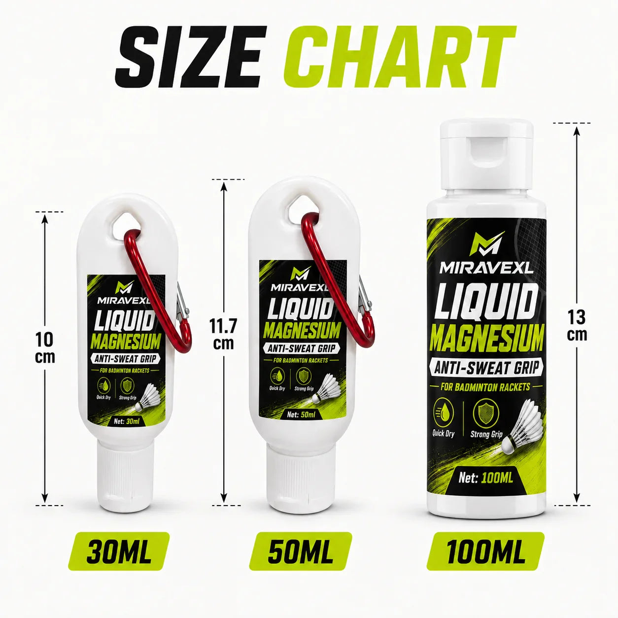 MIRAVEXL Liquid Grip Enhancer for Badminton + Free Wristband