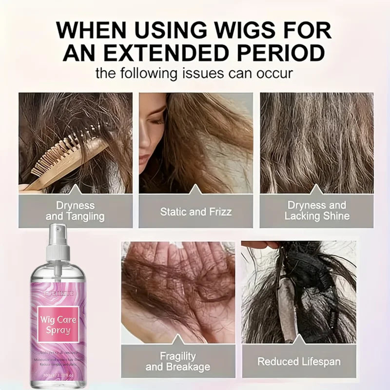 YUITIKUE Wig Care Spray – Anti-Frizz & Anti-Static 100ml