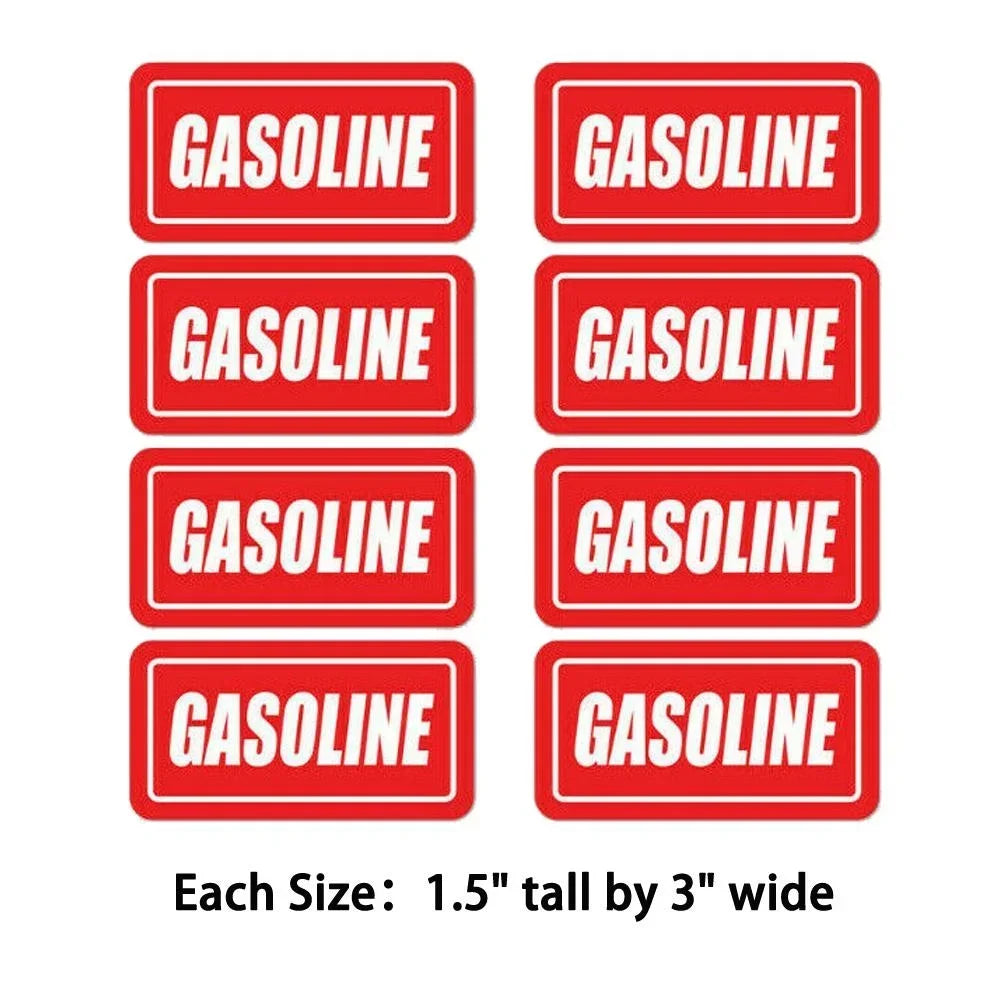 8X Gasoline Sticker Fuel Decal Tank Fuel Door Vinyl Car Gas Label Oil Gas Vehicle Warning Sign Sticker Decal Peaceful Pleasures Health and Wellness