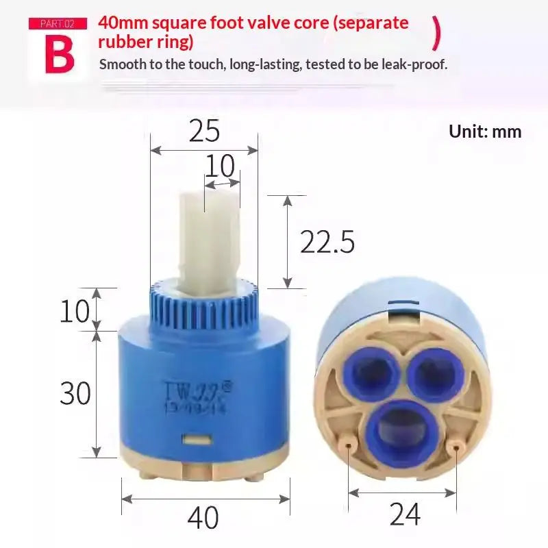 Ceramic Disc Cartridge for Mixer Faucet 35mm & 40mm