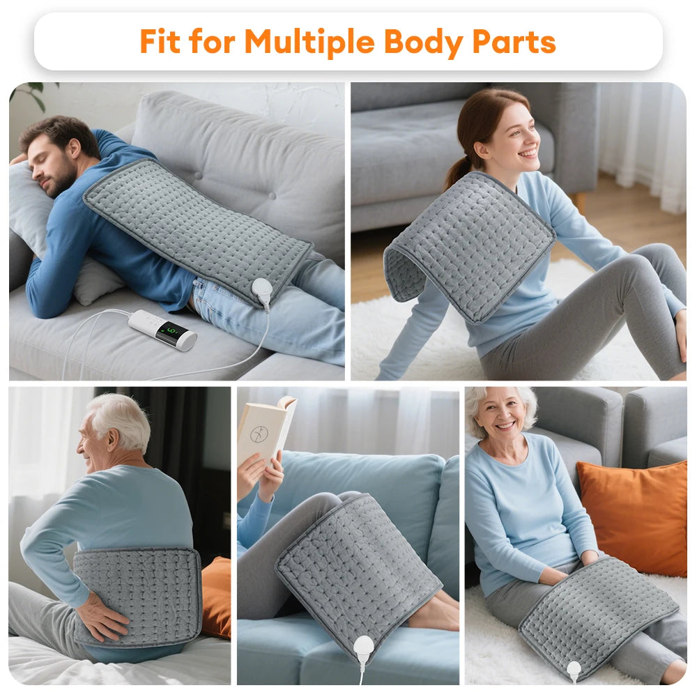 Electric Heating Pad Menstrual Period Adbomen Winter Blanket Waist Shoulder Leg Warming Mat 9 Heating & 4 Timer Home Office Use Peaceful Pleasures Health and Wellness