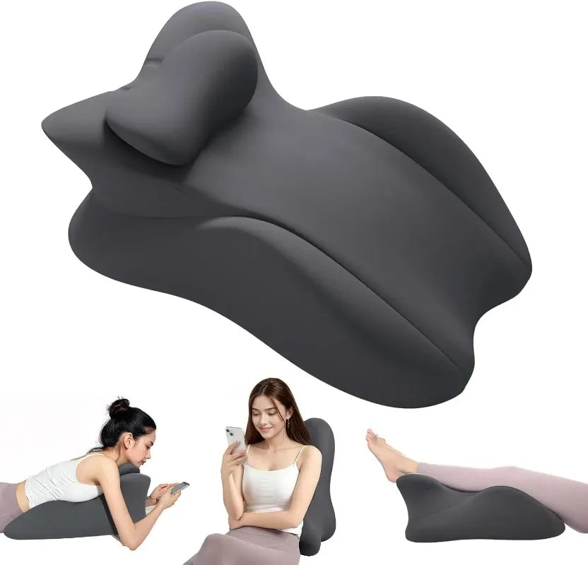 Multi-Positional Wedge Pillow Memory Foam Ergonomic Prone Pillow with Removable Cover Couple Bed Pillow for Body Pain Relief Peaceful Pleasures Health and Wellness