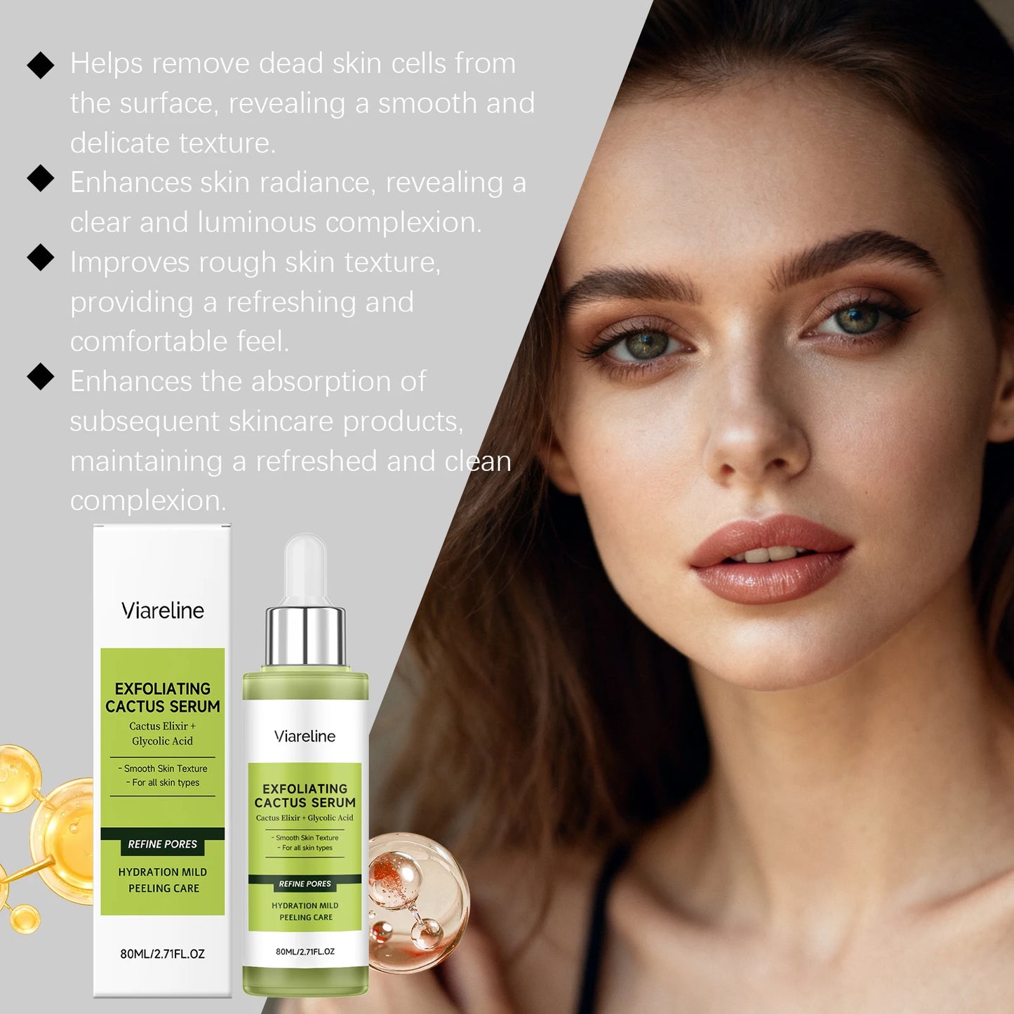 Cactus Essence Exfoliating Brightening Face Serum 80ml