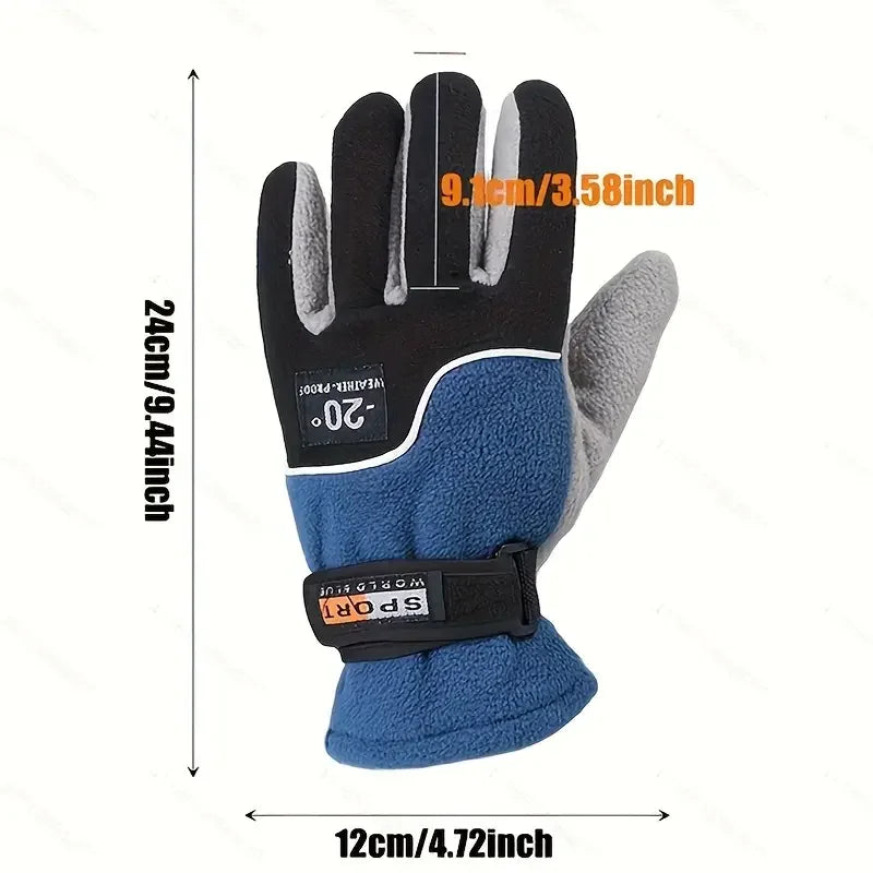 RooRuns Fleece Winter Gloves – Windproof Full Finger Unisex