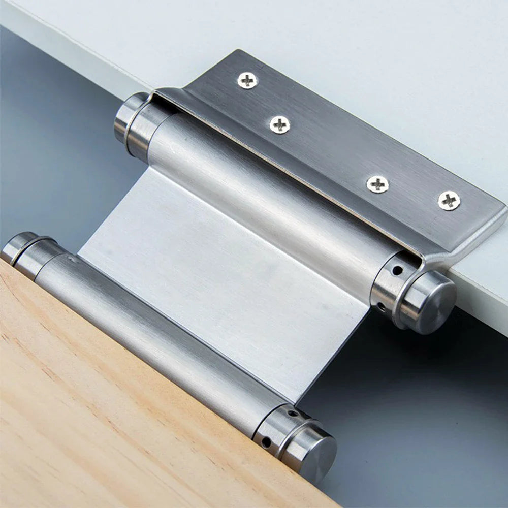 3-Inch Double Spring Hinges Stainless Steel Auto-Closing 2 Pack