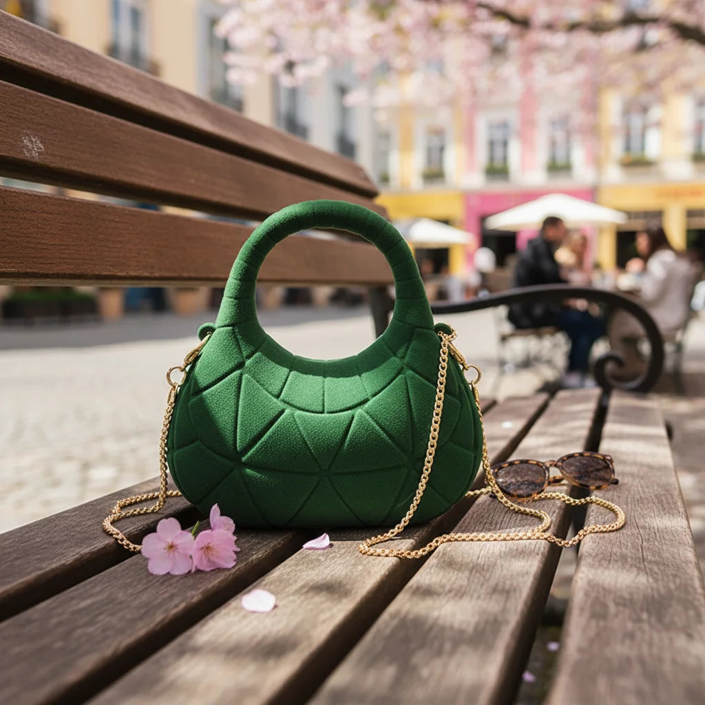 Mini Acrylic Handbag For Women Candy Color Crossbody Bag With Metal Chain Lightweight Portable Peaceful Pleasures Health and Wellness