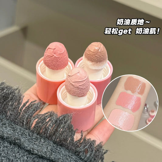 QIBEST Liquid Blusher Smooth Cheek Tint Long Lasting Hydrating Highlighter Stick Rouge Waterproof Face Blush Cosmetics For Women Peaceful Pleasures Health and Wellness