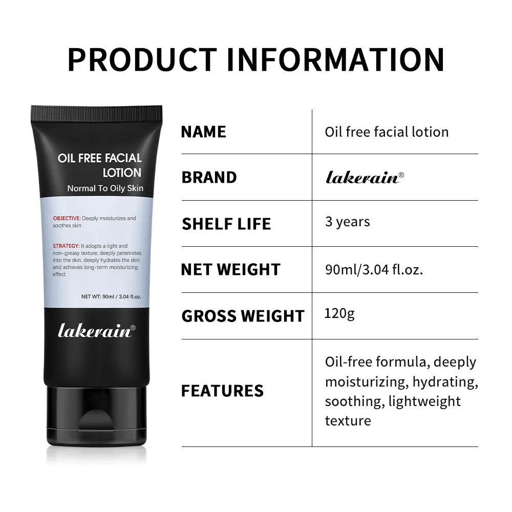Men’s Oil Free Hydrating Facial Lotion Deep Moisturizer Oil Control Exfoliating Blackhead Remover Firm Skin Care For Normal Oily Peaceful Pleasures Health and Wellness