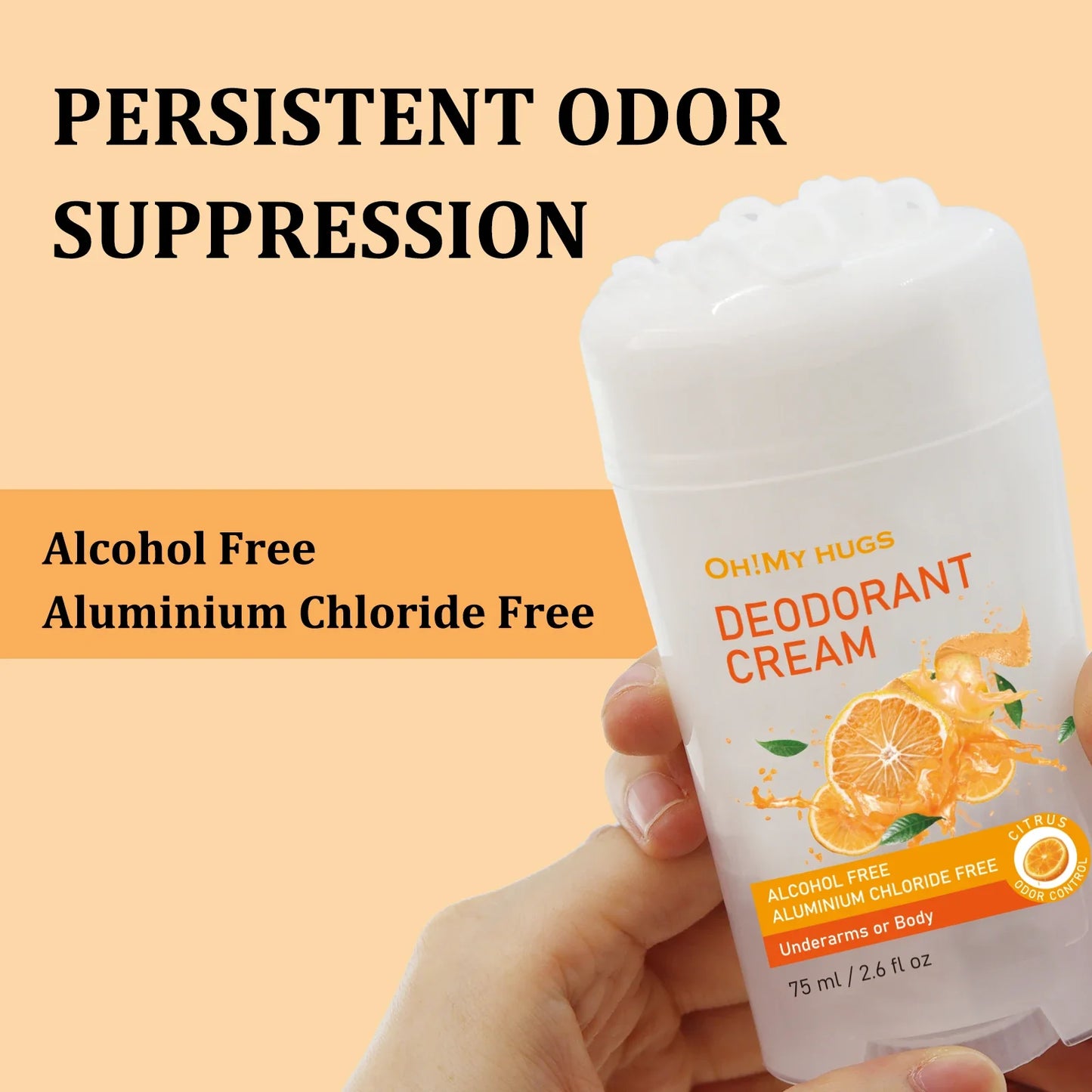 YURHERSU Orange Deodorizing Cream – Unisex Fresh Scent Stick