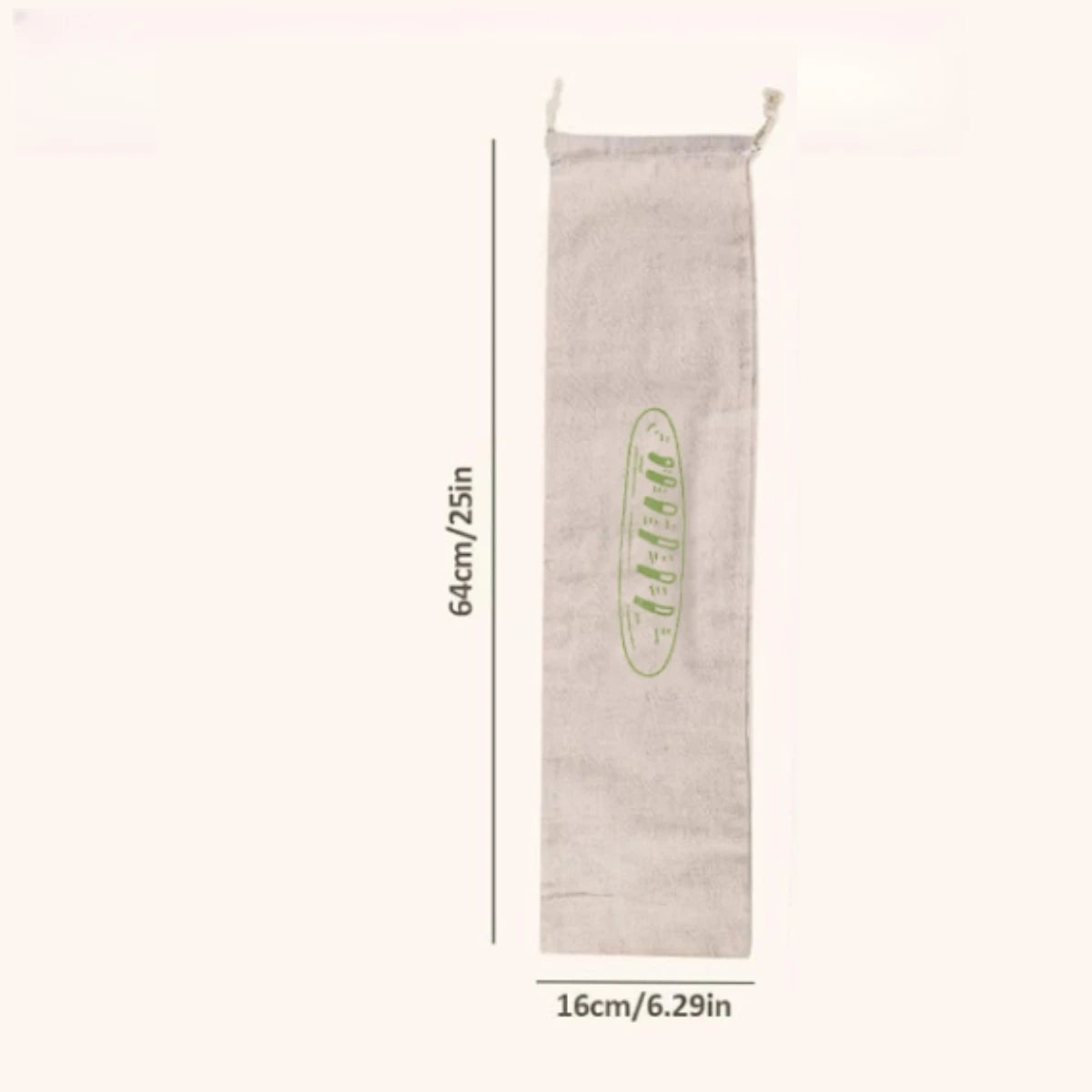 Reusable Linen Bread Bag | Drawstring Artisan Loaf Storage Bag