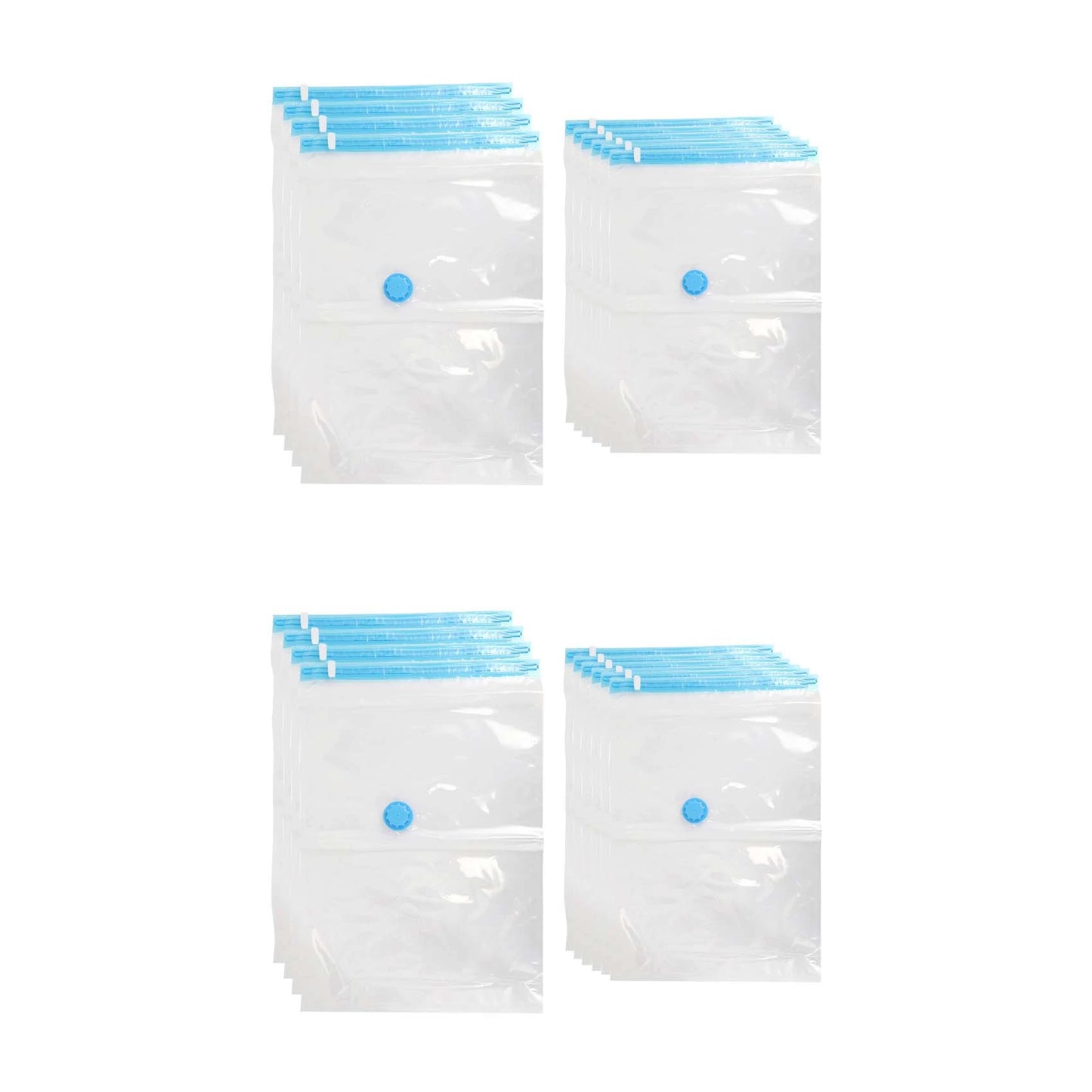 A36T-Vacuum Bag 20 Pieces Set 2 Sizes 12 Pieces 40X60 And 8 Pieces 60X80 For Storing Clothes, Quilts And Bed Linen Vacuum Bag Peaceful Pleasures Health and Wellness