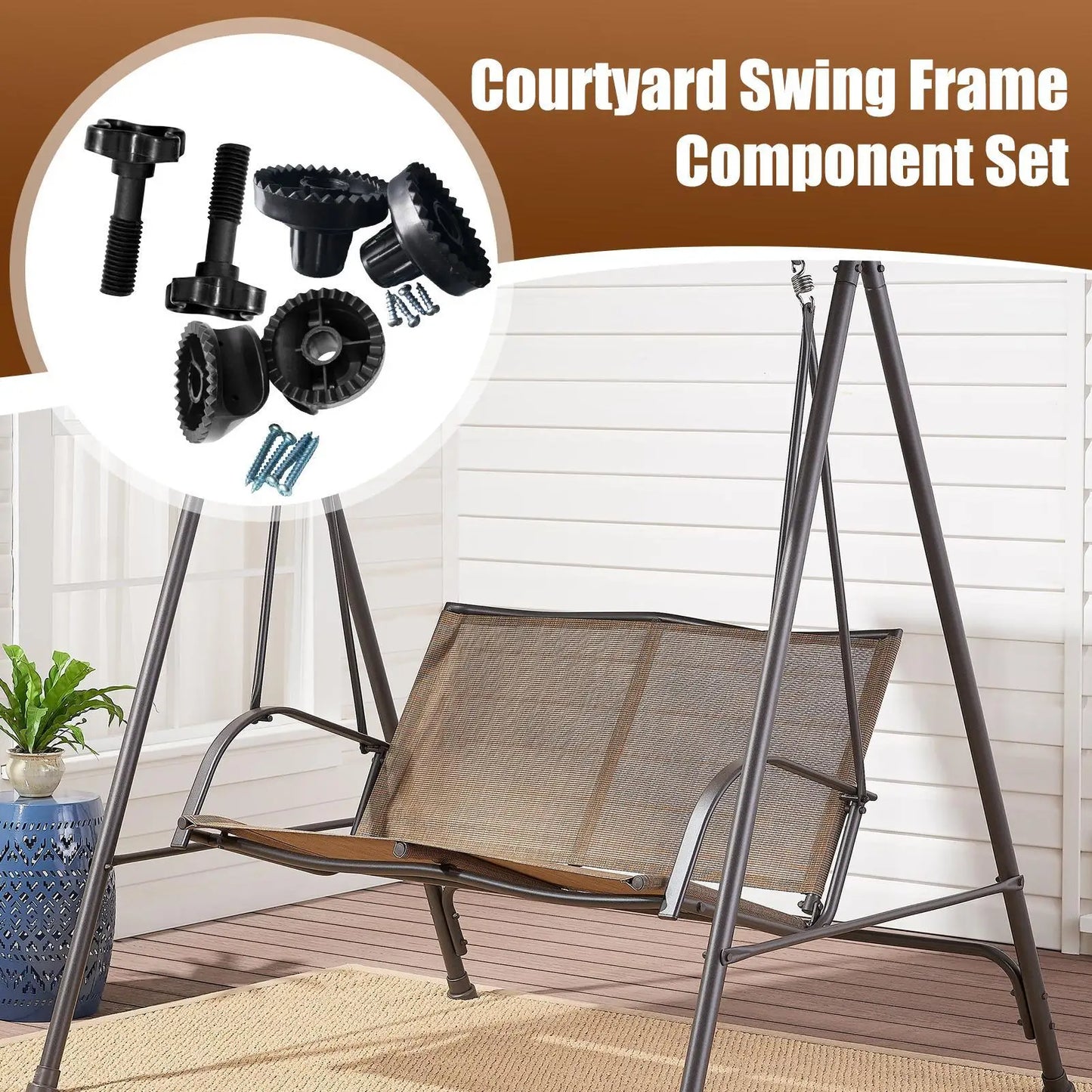 Swing Canopy Frame Replacement Kit | Durable Outdoor Fittings