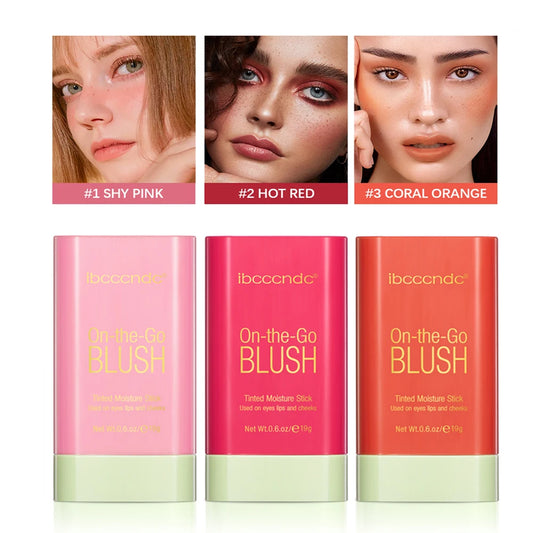 ibcccndc Rotating Blush Cream Tinted Moisture Stick Naturally Long-lasting Moisturizing Waterproof And Non-Removing Orange Blush Peaceful Pleasures Health and Wellness