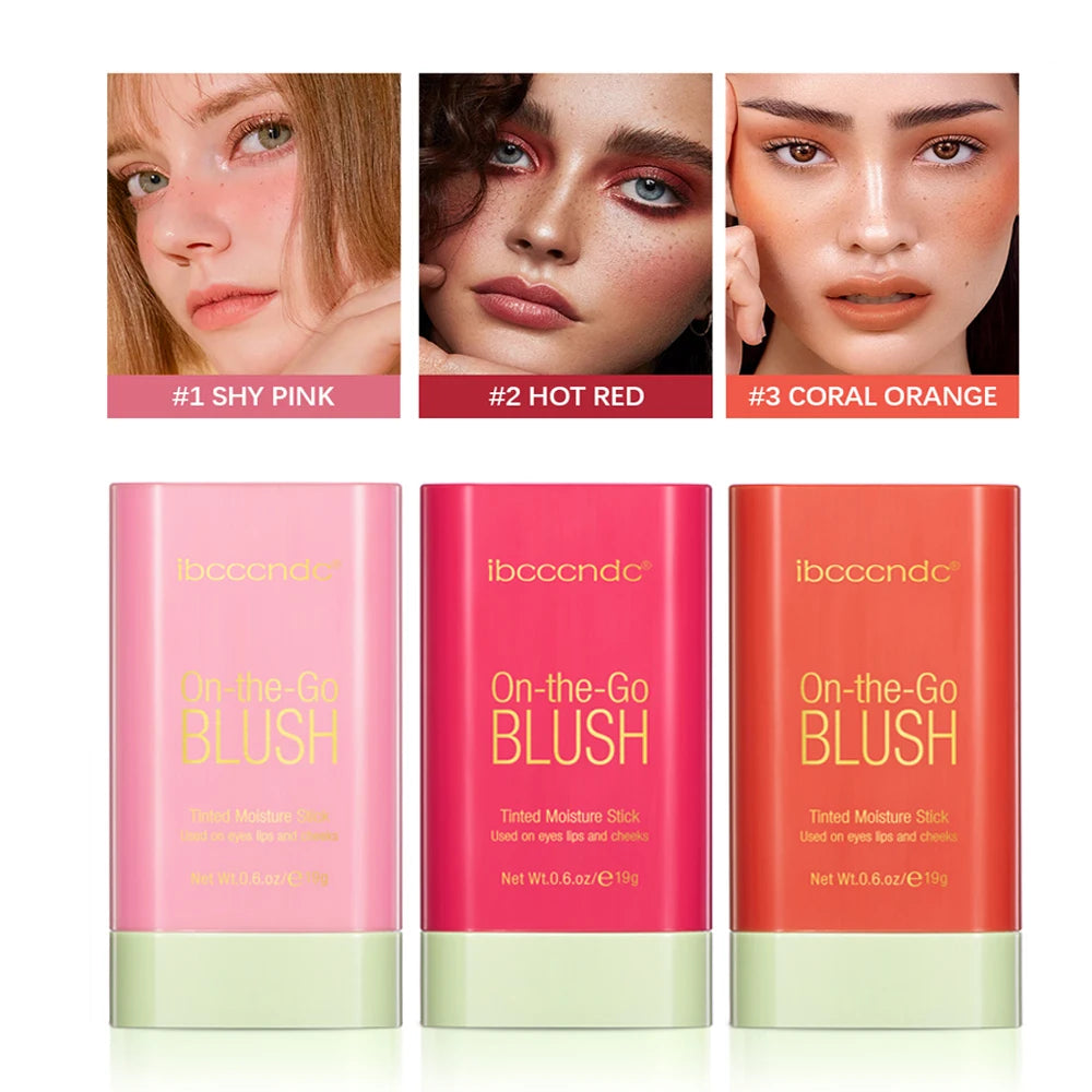 High Color Rotating Blush Cream Tinted Moisture Stick Naturally Long-lasting Moisturizing Waterproof Non-Removing Orange Blush Peaceful Pleasures Health and Wellness