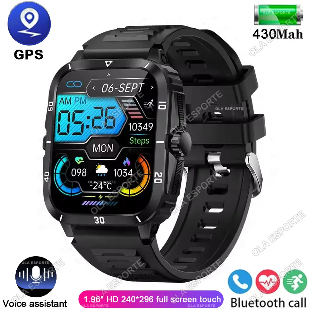 Ola Esporte 1.96" AMOLED Smartwatch GPS NFC Bluetooth Calling