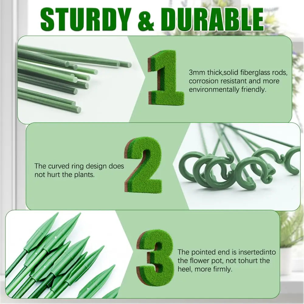 5/10PCS Plant Supports Stand Butterflies Orchid Flower Potted Fixing Rods Reusable Vegetable Protection Fixing Tool Gardening Su Peaceful Pleasures Health and Wellness