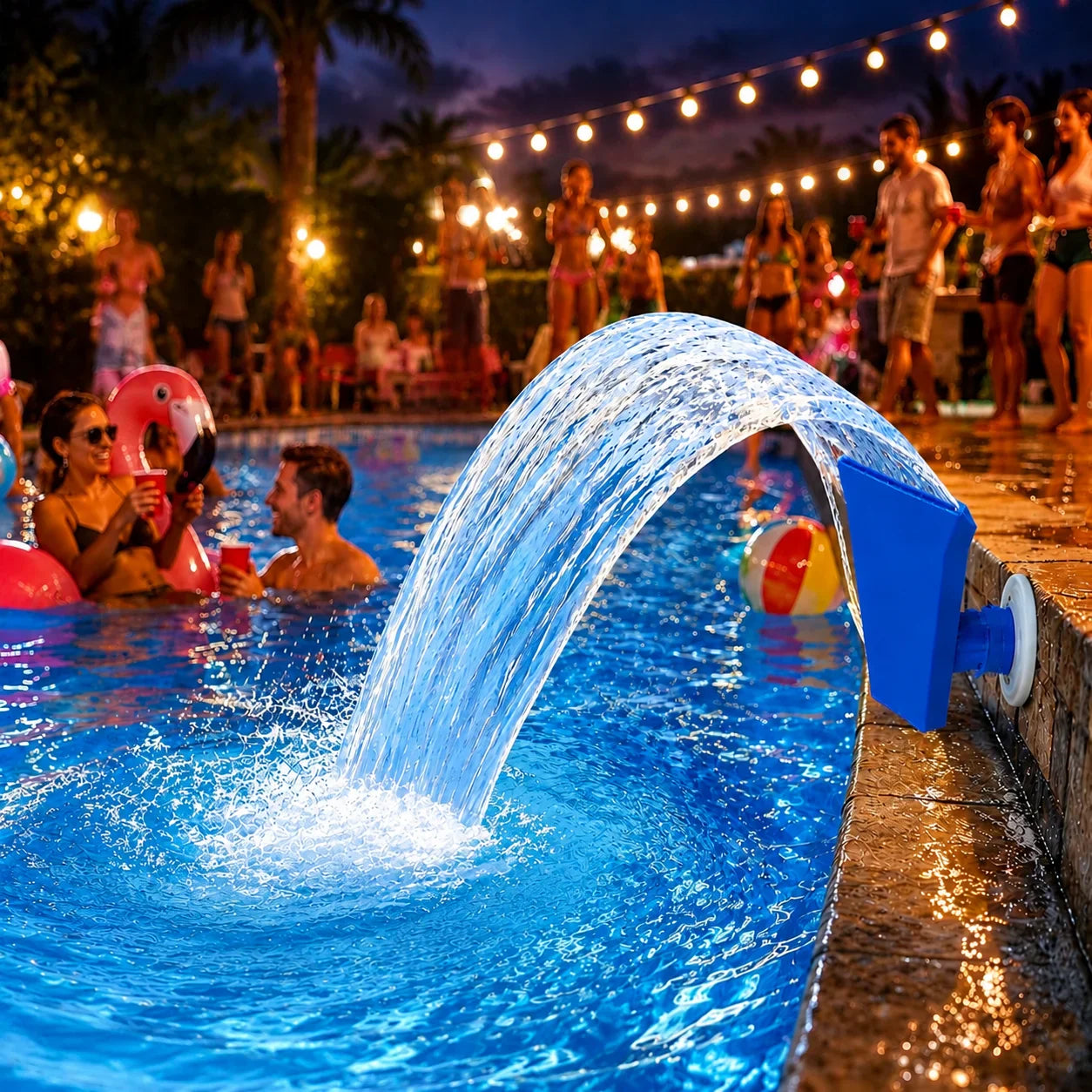 Pool Waterfall Fountain Nozzle | Direct Mount Spray Jet