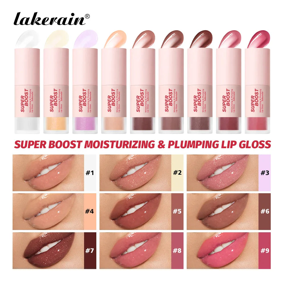 Lakerain Plumping Lip Gloss – Mirror Shine & Hydrating, Non-Sticky